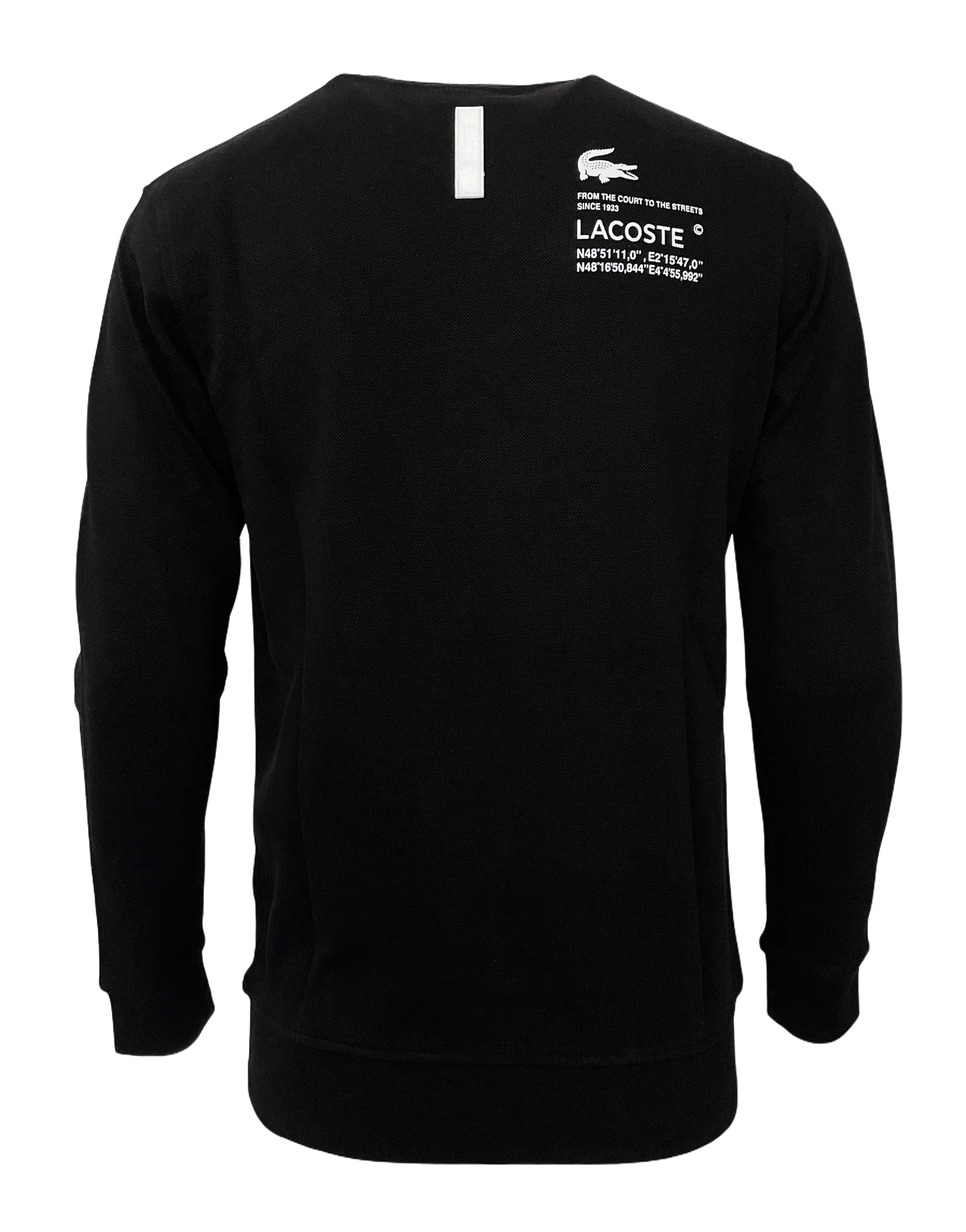 Lacoste Men’s Crew Neck Sweatshirt in Black